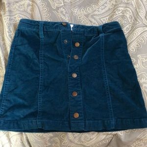 Target velvet button up skirt
